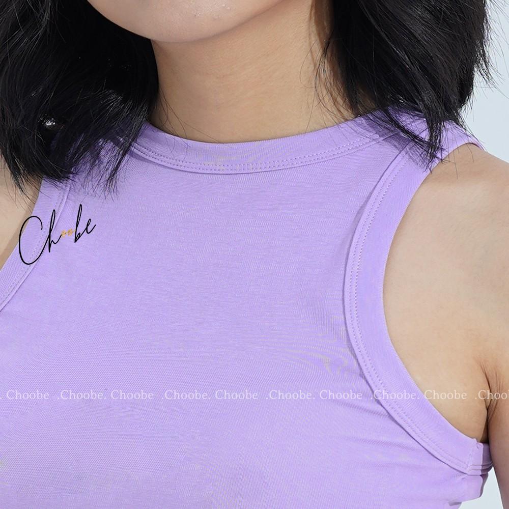 Áo croptop Choobe chất cotton cao cấp ba lỗ nữ sát nách form ôm vải thun co giãn 4 chiều - A26