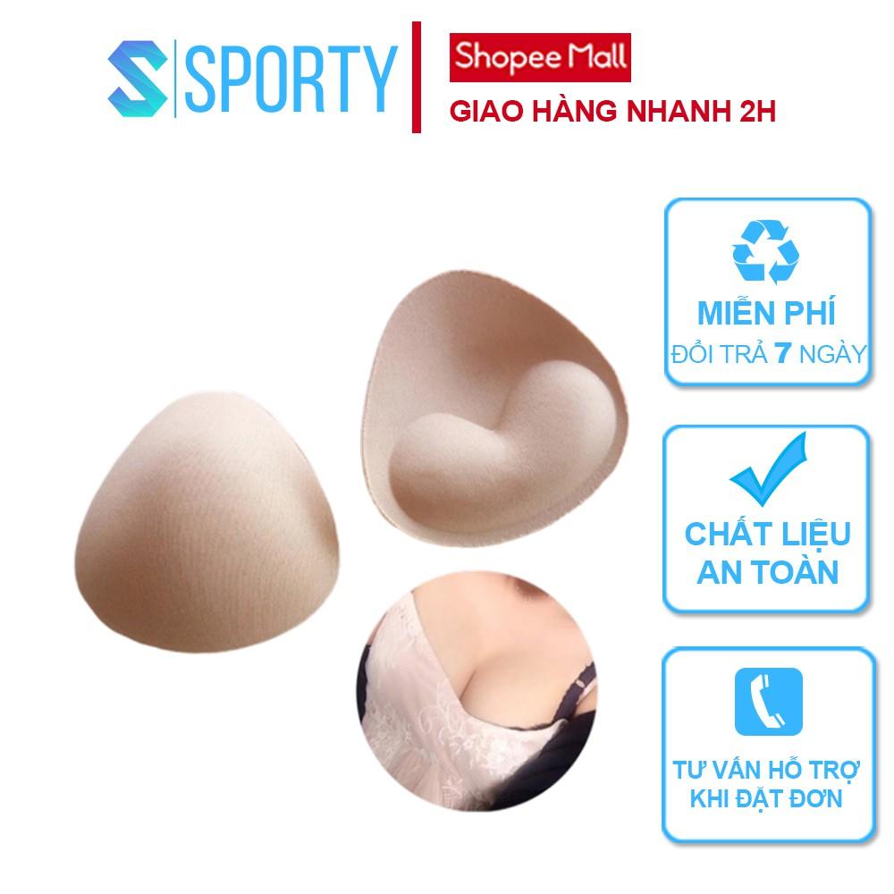 Miếng lót có độn ngực xốp hình tam giác cao cấp dày dặn dùng lót váy, đầm, bikini, đồ tập gym SPORTY