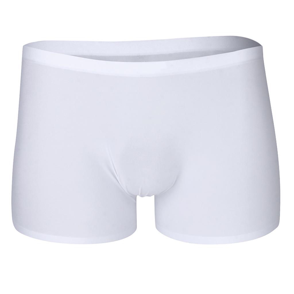 Men's Silky Soft Solid Boxers Trunks Pants Briefs Shorts Underwear M L XL XXL