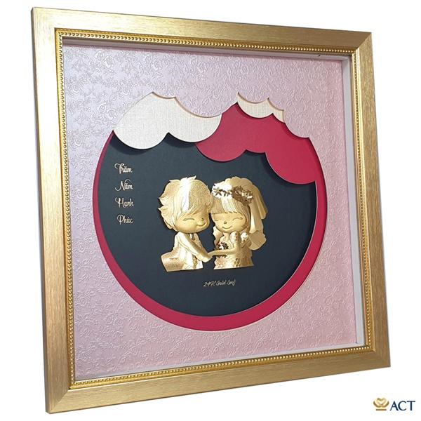 Tranh cô dâu chú rể 35x35 cm -quà tặng kỉ niệm ngày cưới, các cặp đôi,....