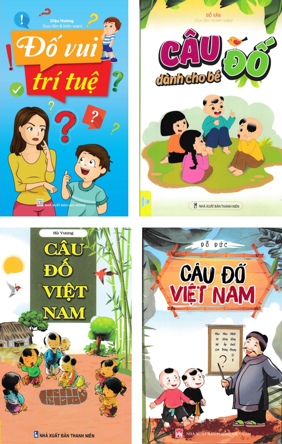Combo 4 Cuốn: Đố Vui Trí Tuệ + Câu Đố Việt Nam  + Câu Đố Dành Cho Bé + Câu Đố Việt Nam  - ND