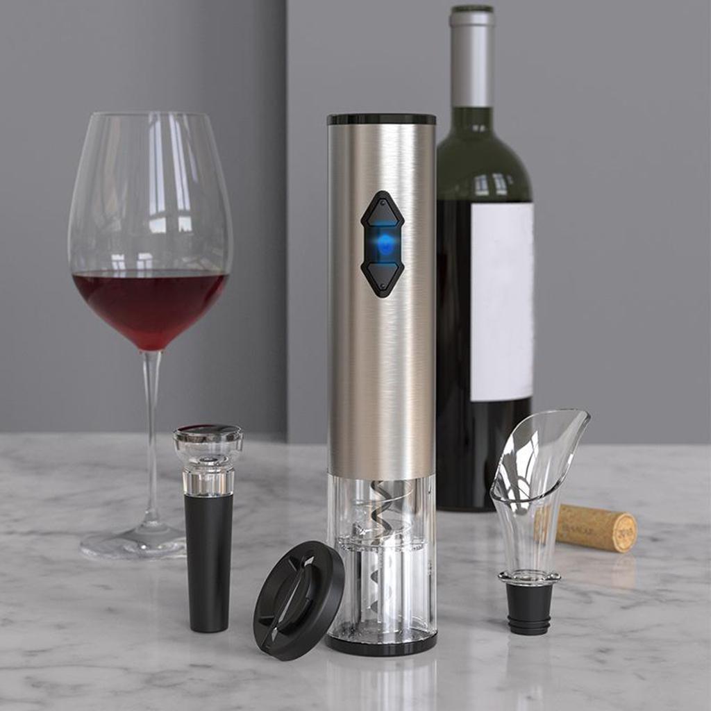 Electric Wine Opener Automatic Cordless Corkscrew Bottle Tool Battery Power