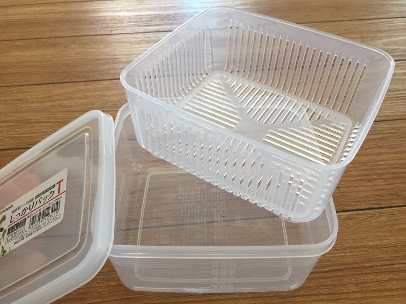 Hộp nhựa đựng thực phẩm 2 lớp 1,1L Nakaya Nhật Bản
