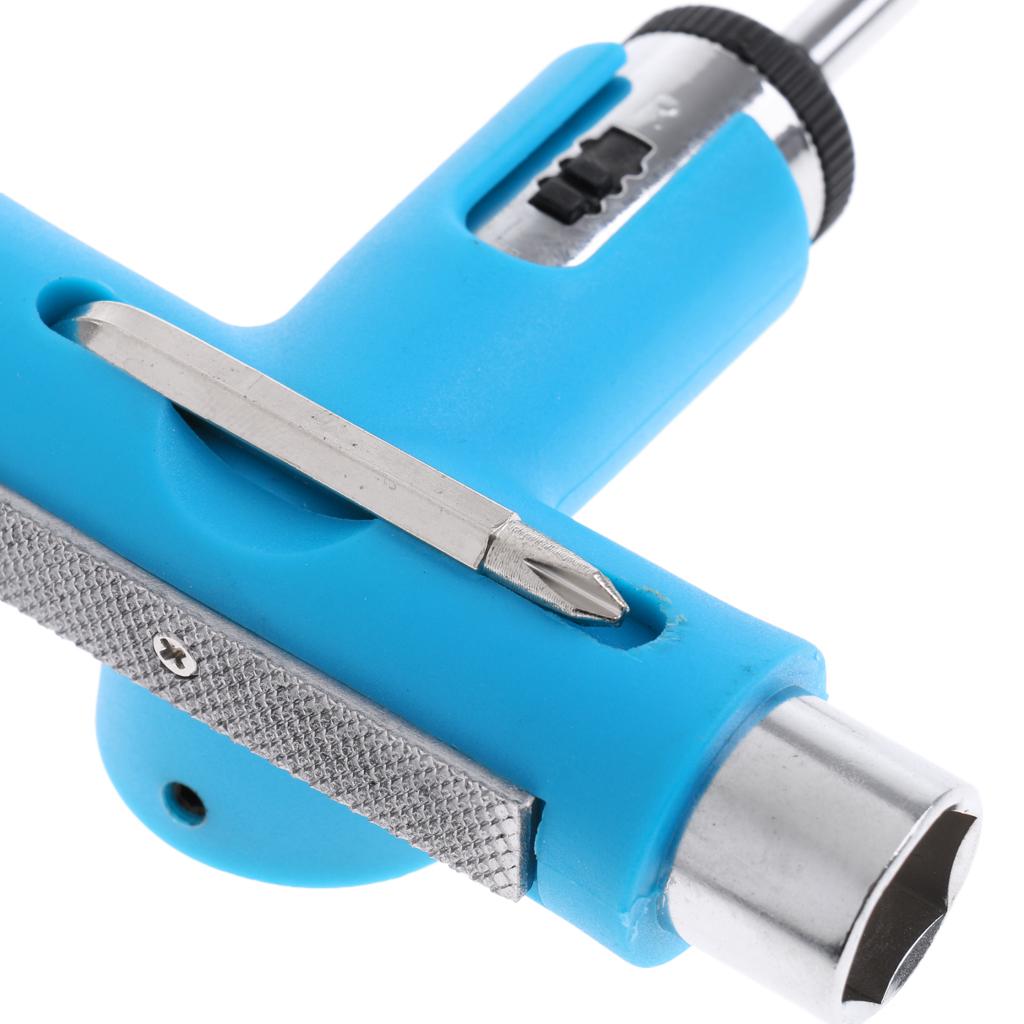 Multifunction Skateboard Longboard T-Tool Screwdriver Socket Wrench