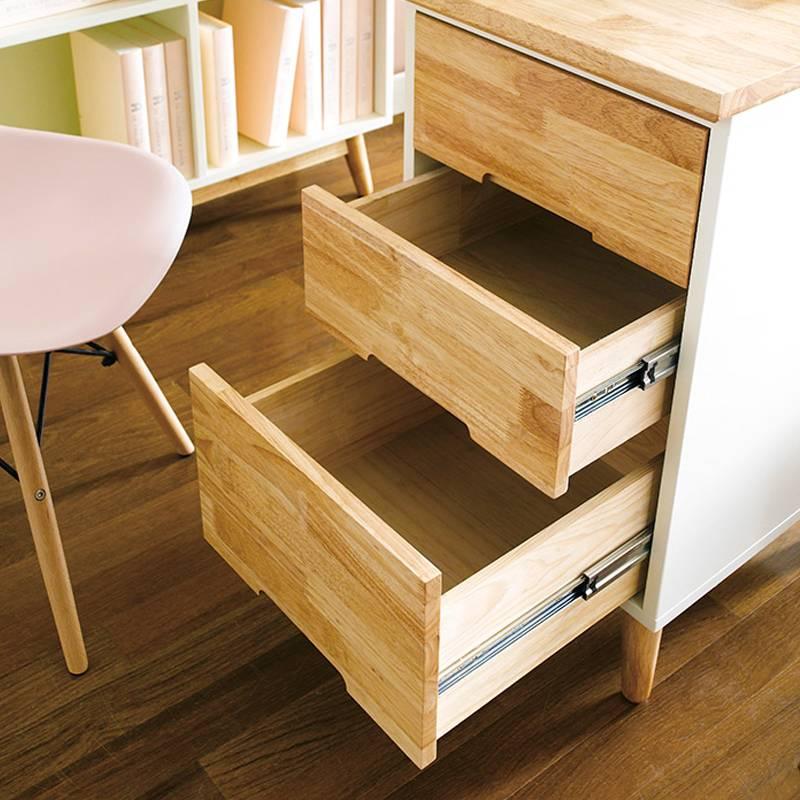 Bộ Bàn Liền Kệ Sách Vivid Gỗ Tự Nhiên Ibie OTDBVIVR - Trắng