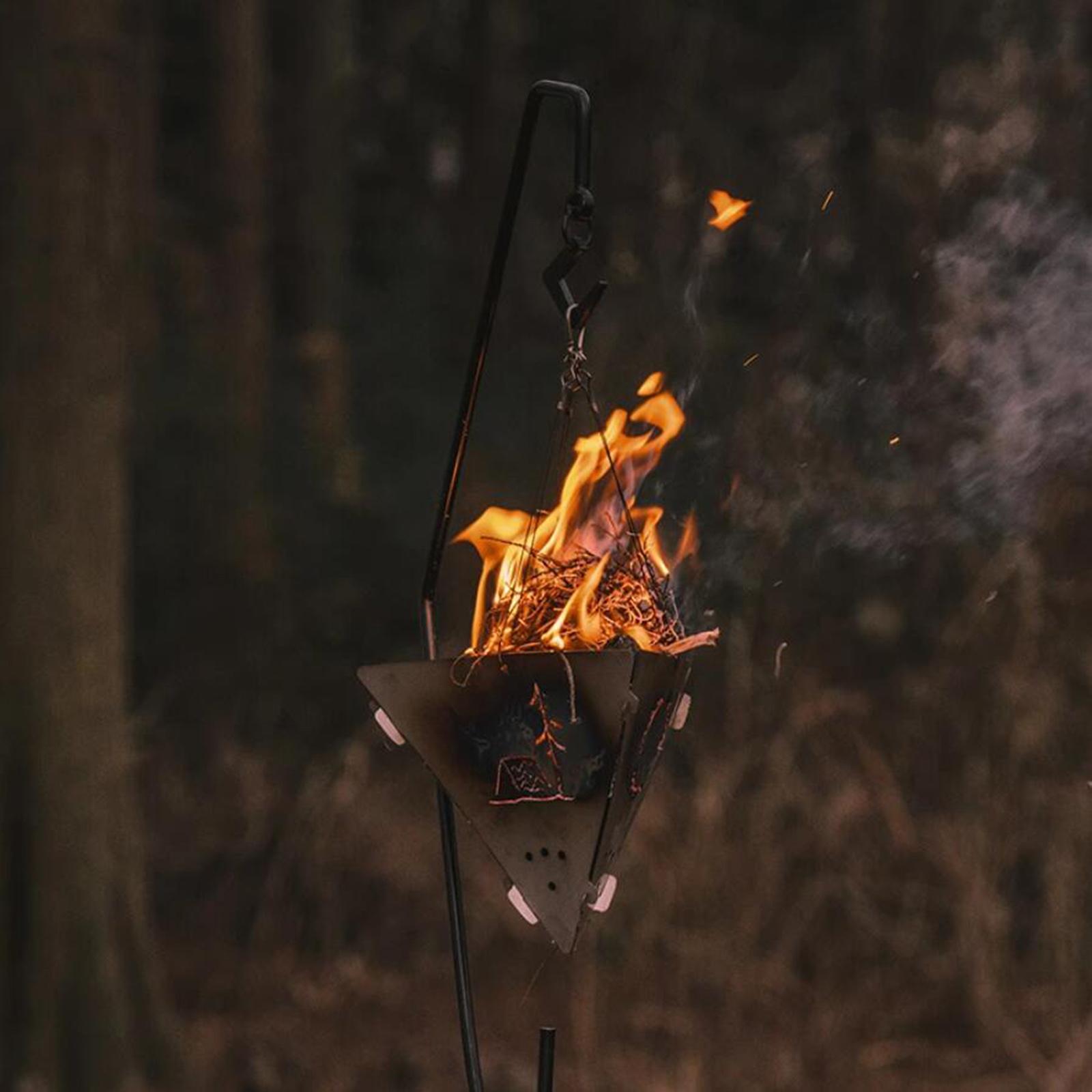 Wood Burning Folding Camping Portable Campfire Hanging Lightweight