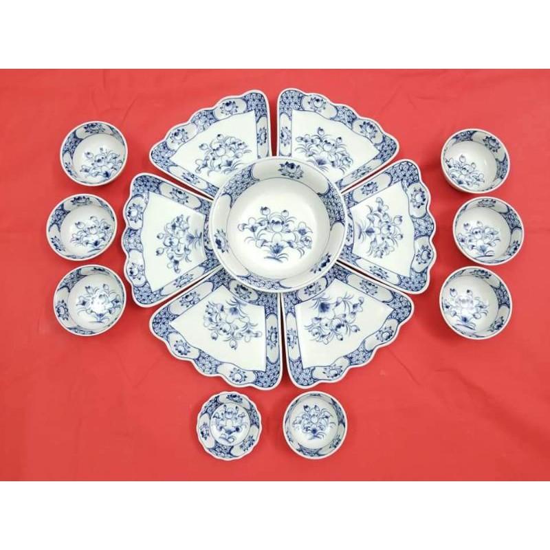Bộ bát đĩa hoa mặt trời hàng vẽ tay