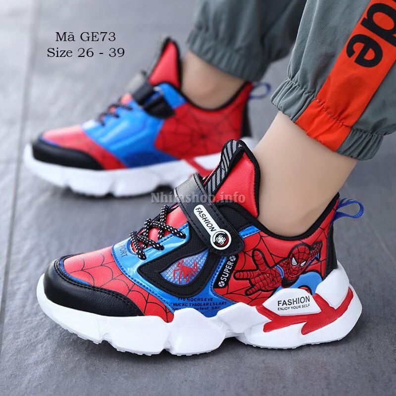 GIÀY SIÊU NHÂN SPIDERMAN BÉ TRAI 3 - 15 TUỔI PHONG CÁCH SNEAKER NĂNG ĐỘNG VÀ KHỎE KHOẮN GE73