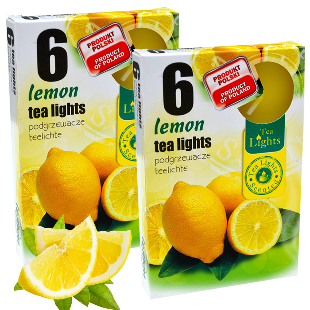 Combo 2 hộp 6 nến thơm tinh dầu Tealight Admit Lemon - hương chanh tươi, nến trang trí, thơm phòng, thư giãn, khử mùi
