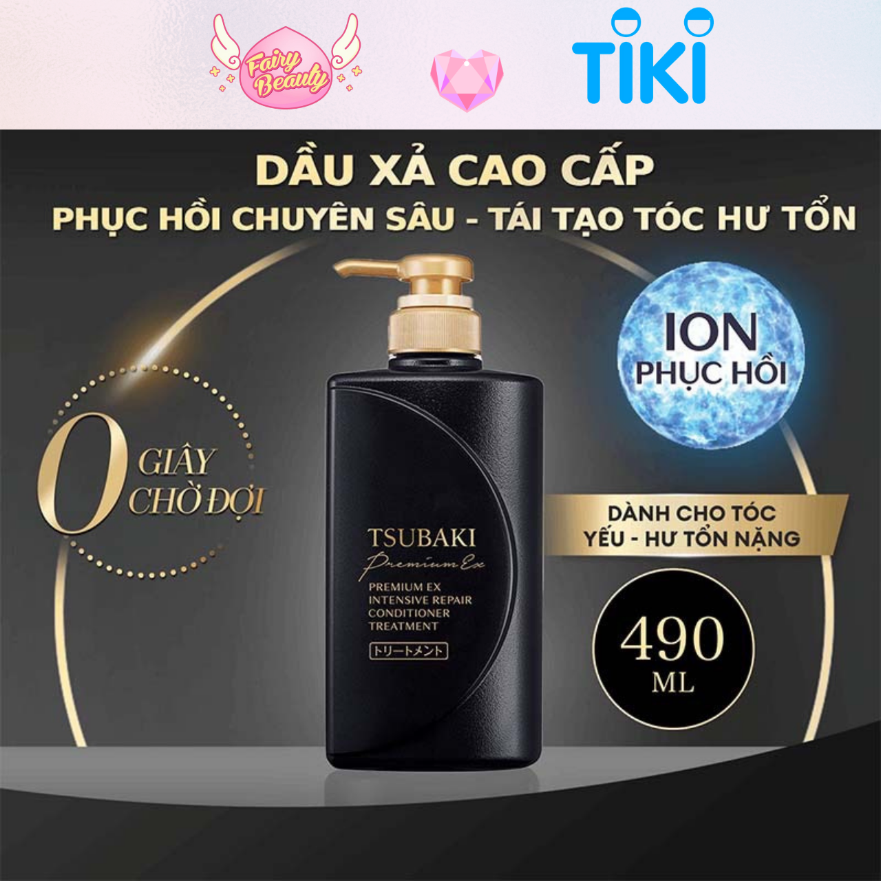 Dầu Xả ION Giúp Tái Tạo Cấu Trúc Tóc Và Phục Hồi Hư Tổn Chuyên Sâu Premium Ex 490ml