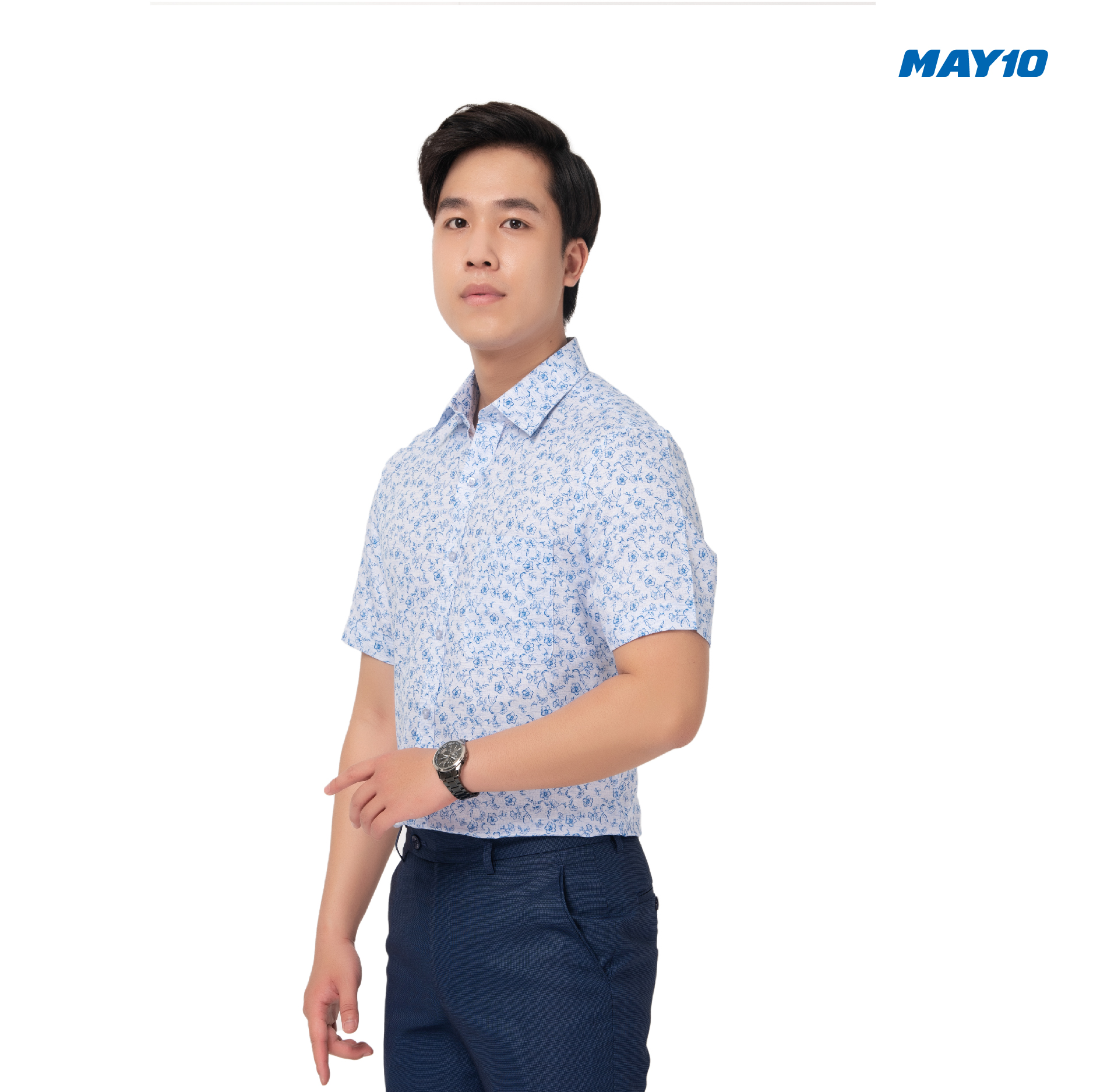 GIGI  Áo sơ mi nữ tay dài cổ bẻ phom suông thanh lịch