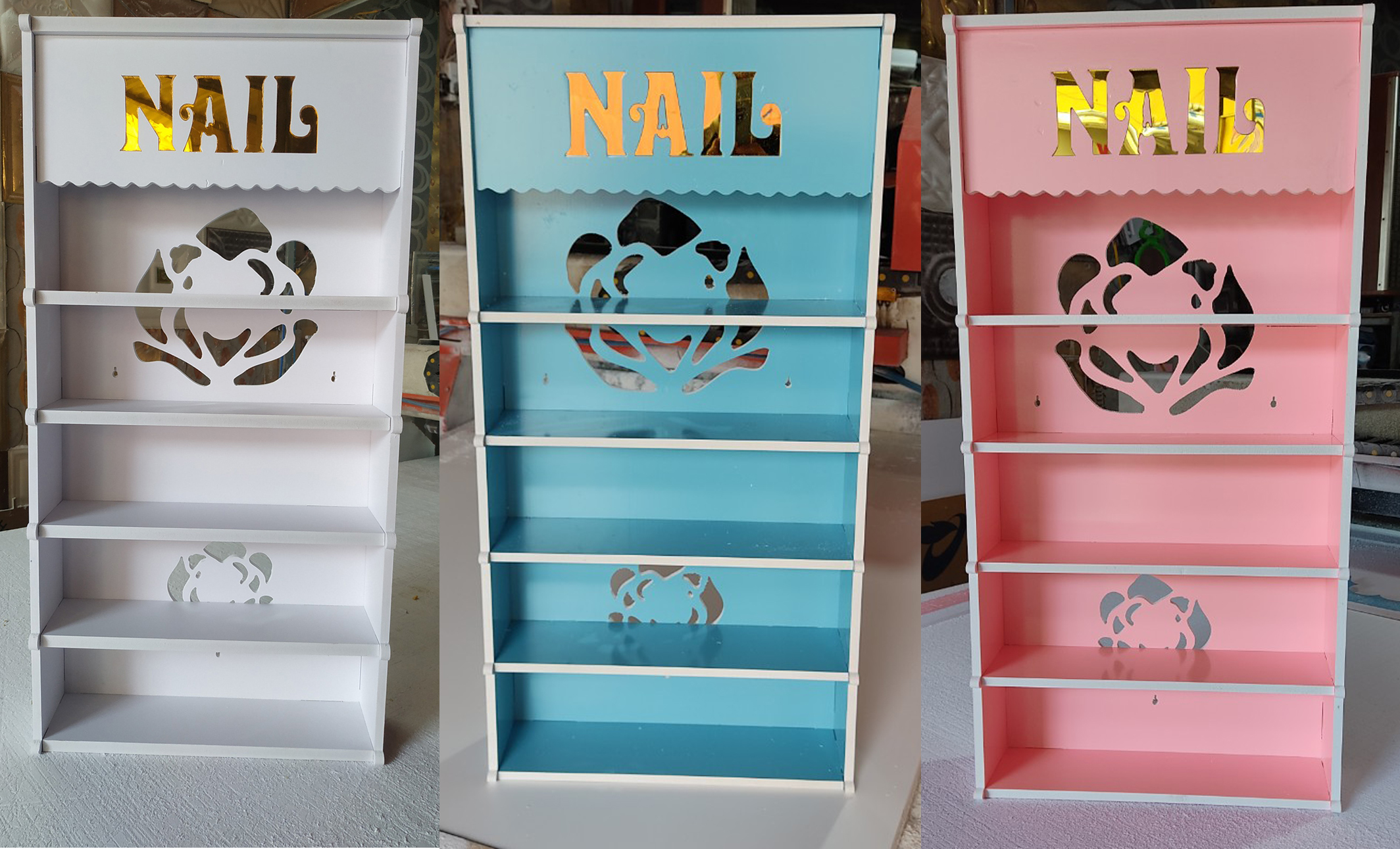 Kệ đựng sơn Nail hoa hồng