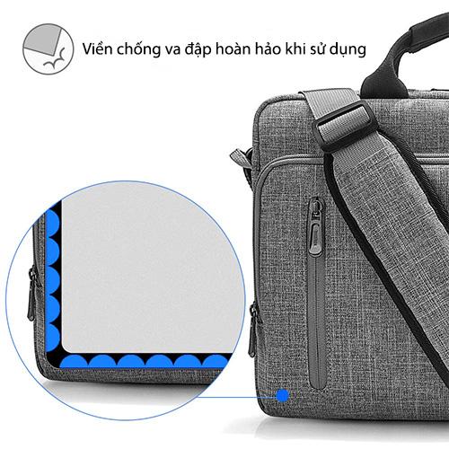 TÚI XÁCH TOMTOC (USA) BRIEFCASE PREMIUM CHO MACBOOK 13″/14″ bảo vệ hoàn hảo chống va đập và trầy xước - HÀNG CHÍNH HÃNG