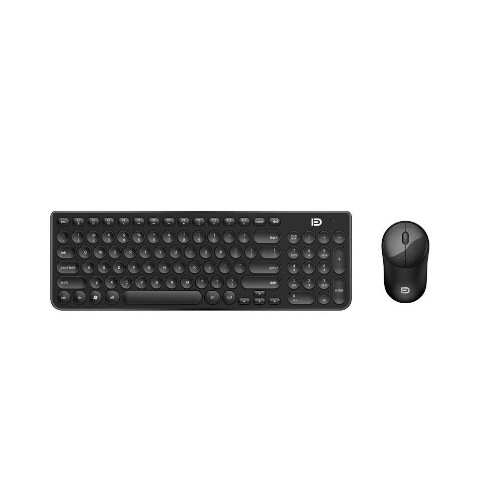 Bộ bàn phím và chuột không dây FUDE iK6630 2.4GHz phím tròn thông minh,tiết kiệm điện năng