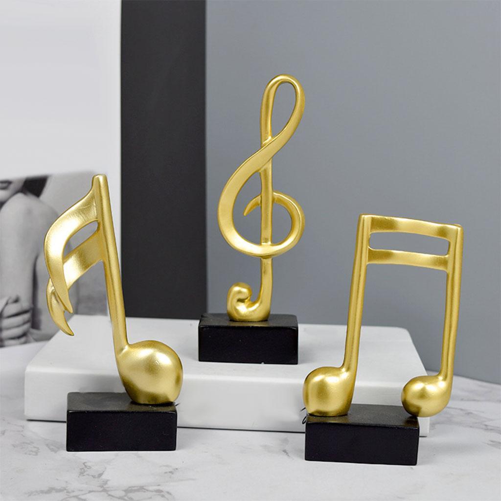 Music Note Sculpture Ornament Figurine Statue Photo Props Decoration