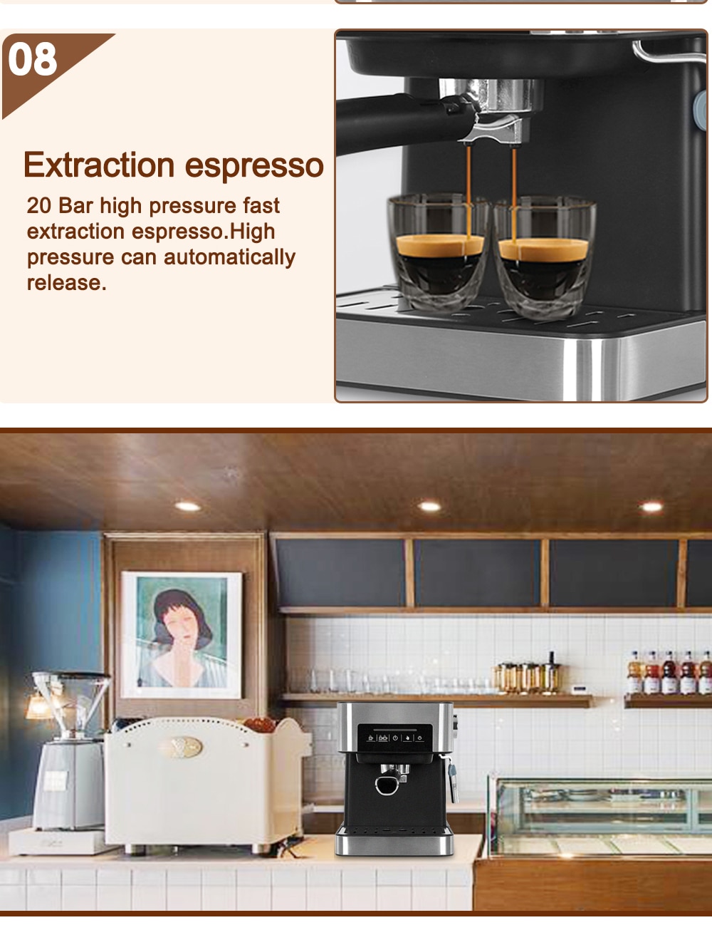 Máy Pha Cà Phê Tự Động espresso Ý