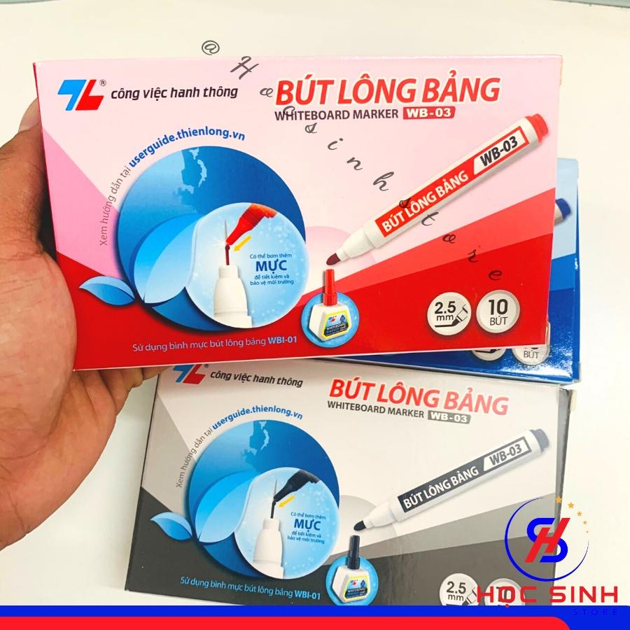 Bút Lông Bảng Thiên Long WB-03 Có Thể Bơm Mực, Mực Bôi Được