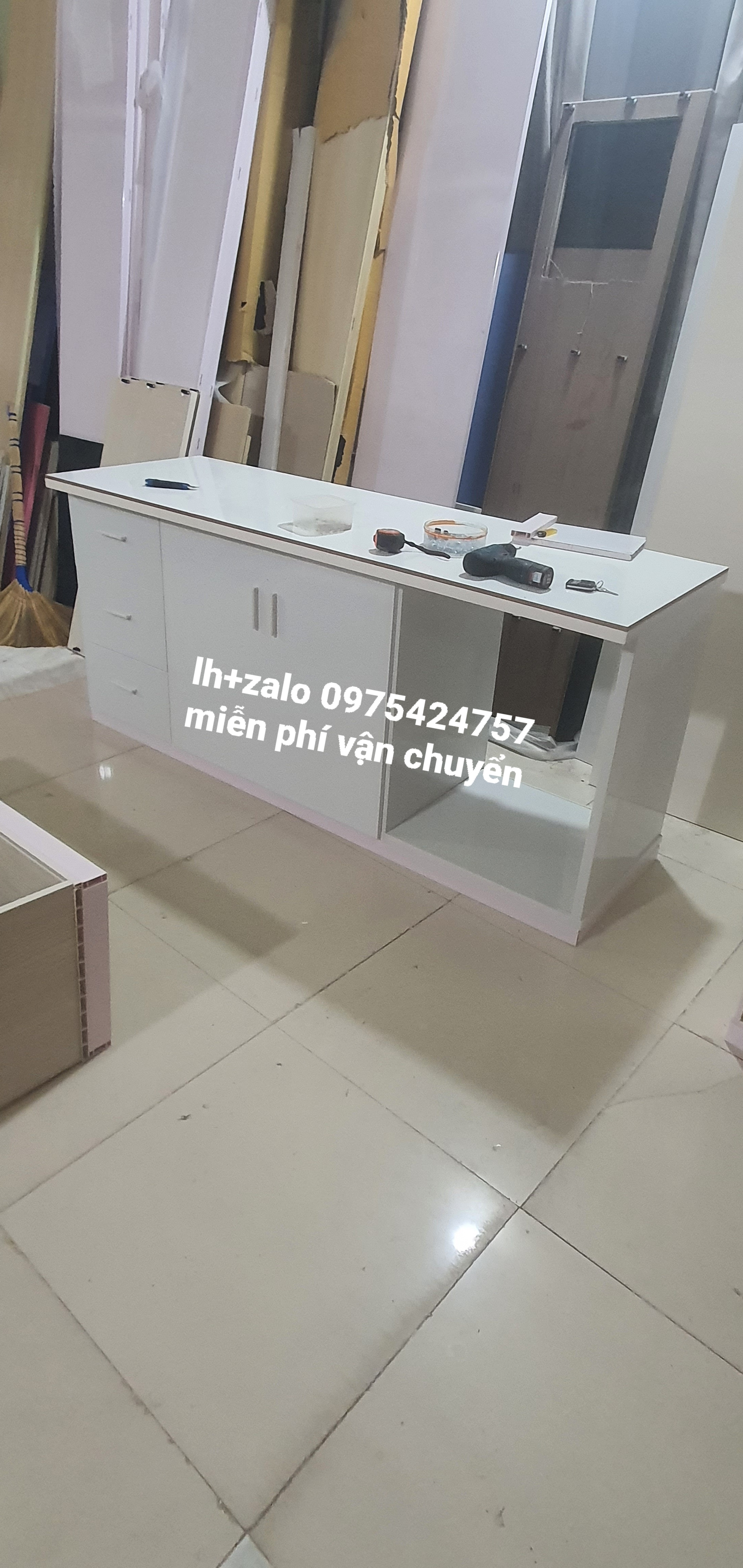 Tủ bếp MINI mặt gạch nhựa đài loan