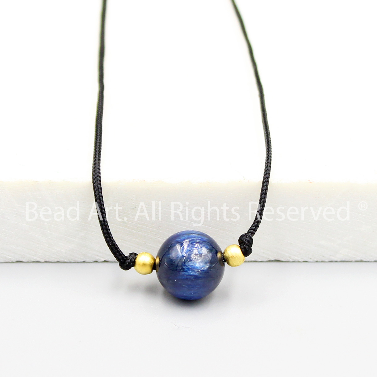 Vòng Cổ 8MM/10MM Đá Kyanite Xanh Dương Loại AA, Dây Chuyền, Trang Sức Phong Thuỷ, Mệnh Thuỷ, Mệnh Mộc - Bead Art