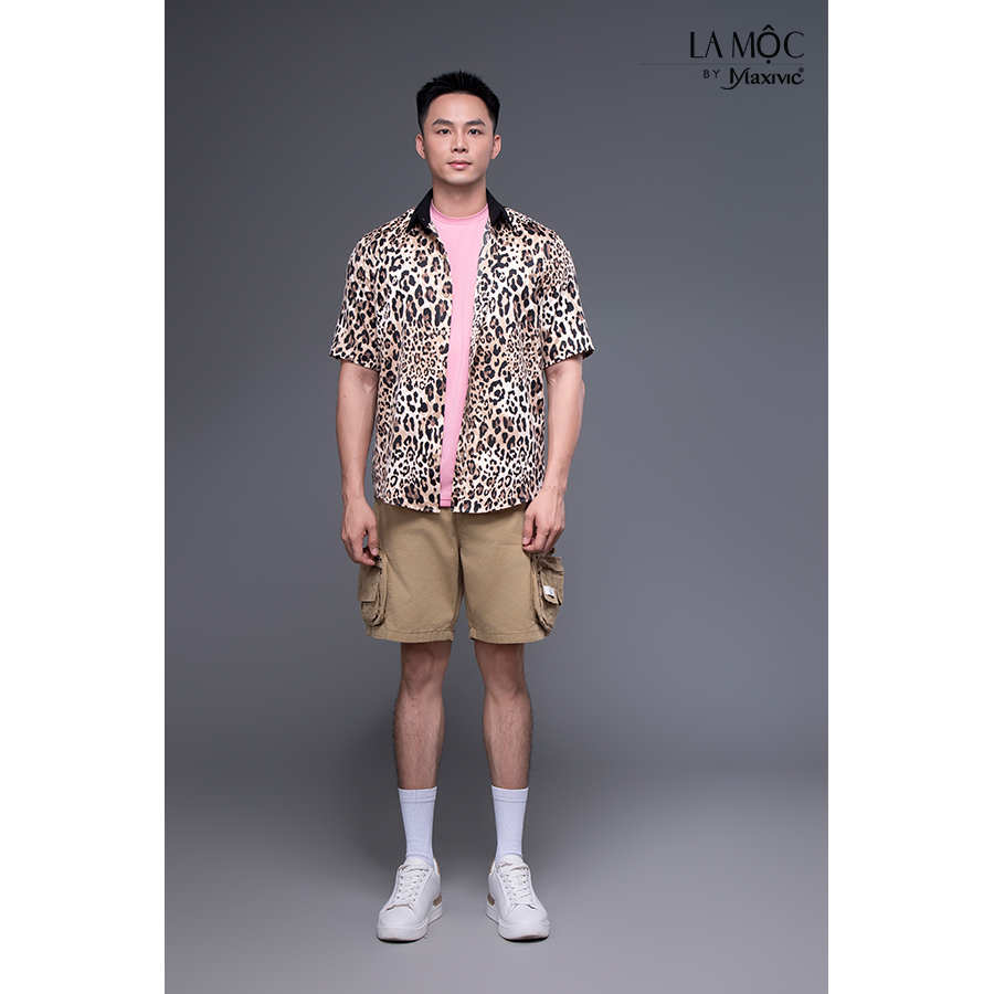 Quần nam kaki da bò ngắn túi hộp dây kéo
