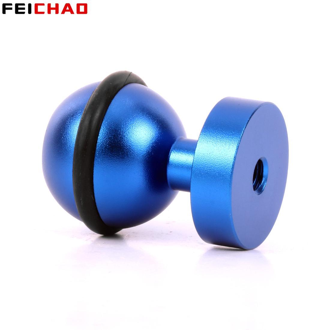 Nhôm hợp kim lặn đèn flash khung đèn chiếu sáng 1 inch 25 mm đầu bóng nóng cánh tay 1/4 3/8 gắn cho goPro dslr khay giàn dưới nước