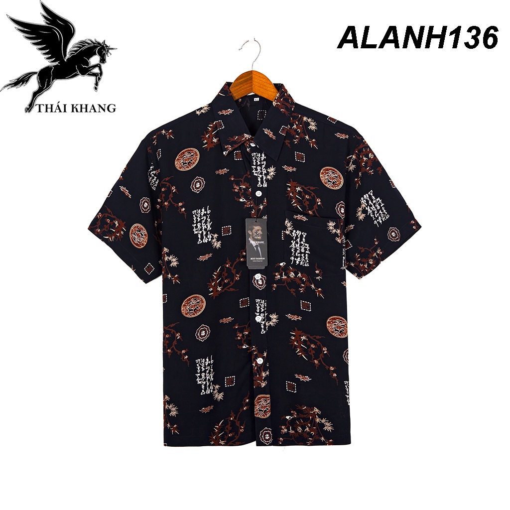 áo sơ mi nam form rộng trung niên vải lanh 2 da loại áo sơ mi họa tiết trung niên ALANH13