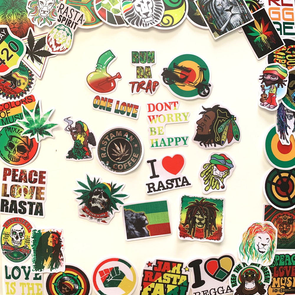 Bộ 20 Sticker Rasta Rastafari (2020) Hình Dán Chống Nước Decal Chất Lượng Cao Trang Trí Va Li Du Lịch, Xe Đạp, Xe Máy, Laptop, Nón Bảo Hiểm, Máy Tính Học Sinh, Tủ Quần Áo, Nắp Lưng Điện Thoại