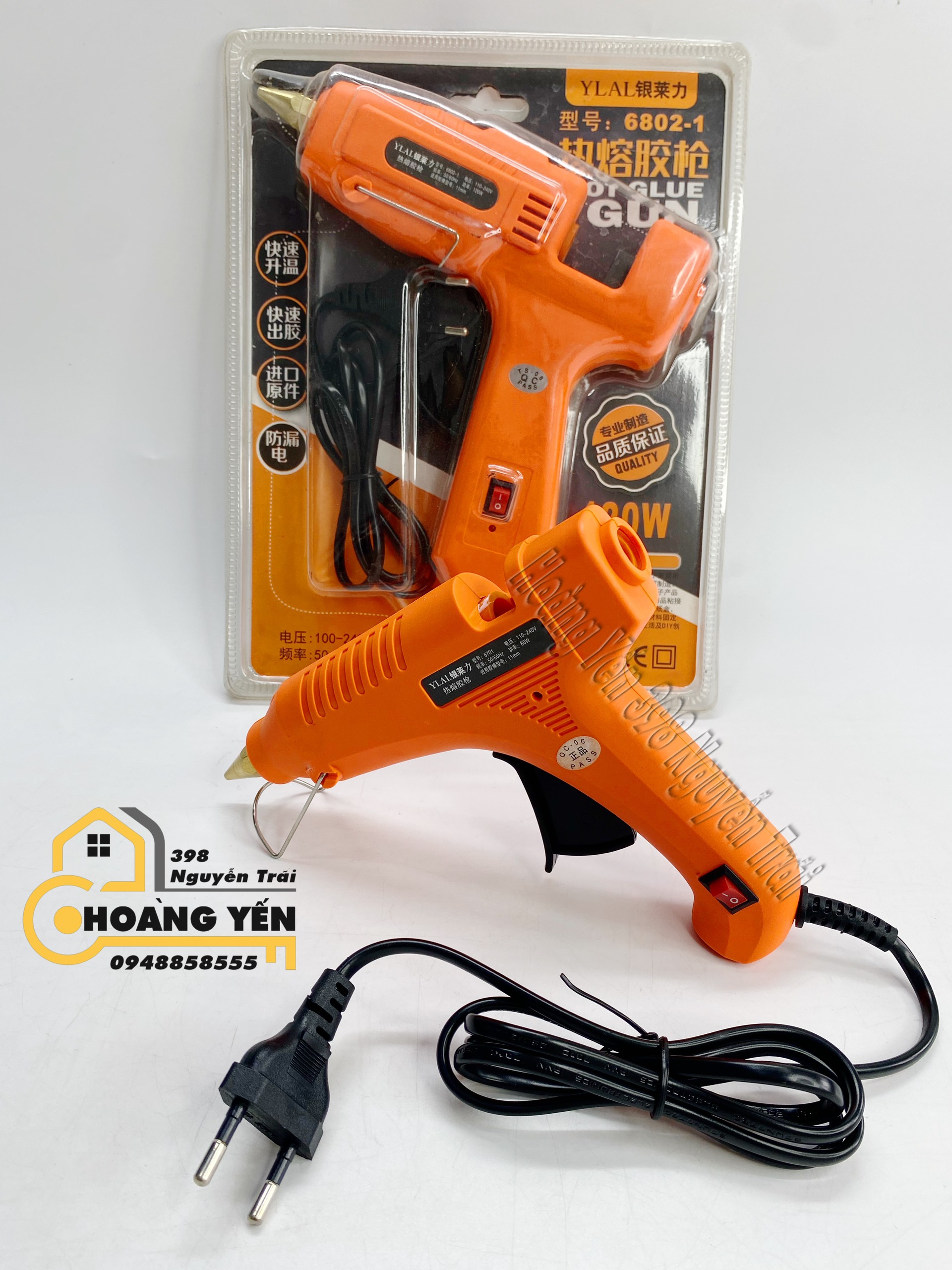 Súng bắn keo nến silicon cầm tay, súng máy bắn keo nến 60W ,80W , 120W YLAL HOT GLUE GUN Jialisi Glue gun Súng bắn keo giá rẻ Súng bắn keo loại tốt