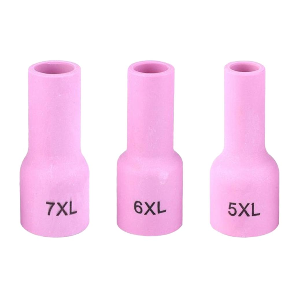 3x 53N TIG KIT Alumina Ceramic Nozzle Gas Lens Collet fit TIG Welding Torch