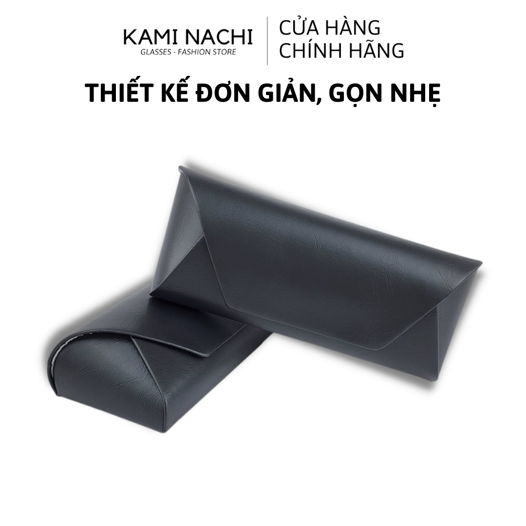 Hộp đựng mắt kính cao cấp bật nắp KAMI NACHI có nam châm chất liệu da PU