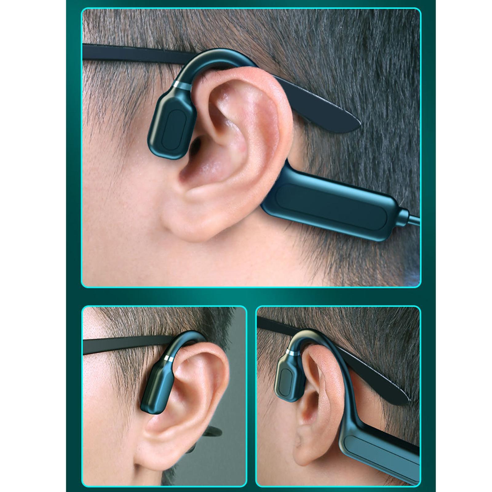 Bluetooth 5.1  Headphones Open-Ear Headset Waterproof Black