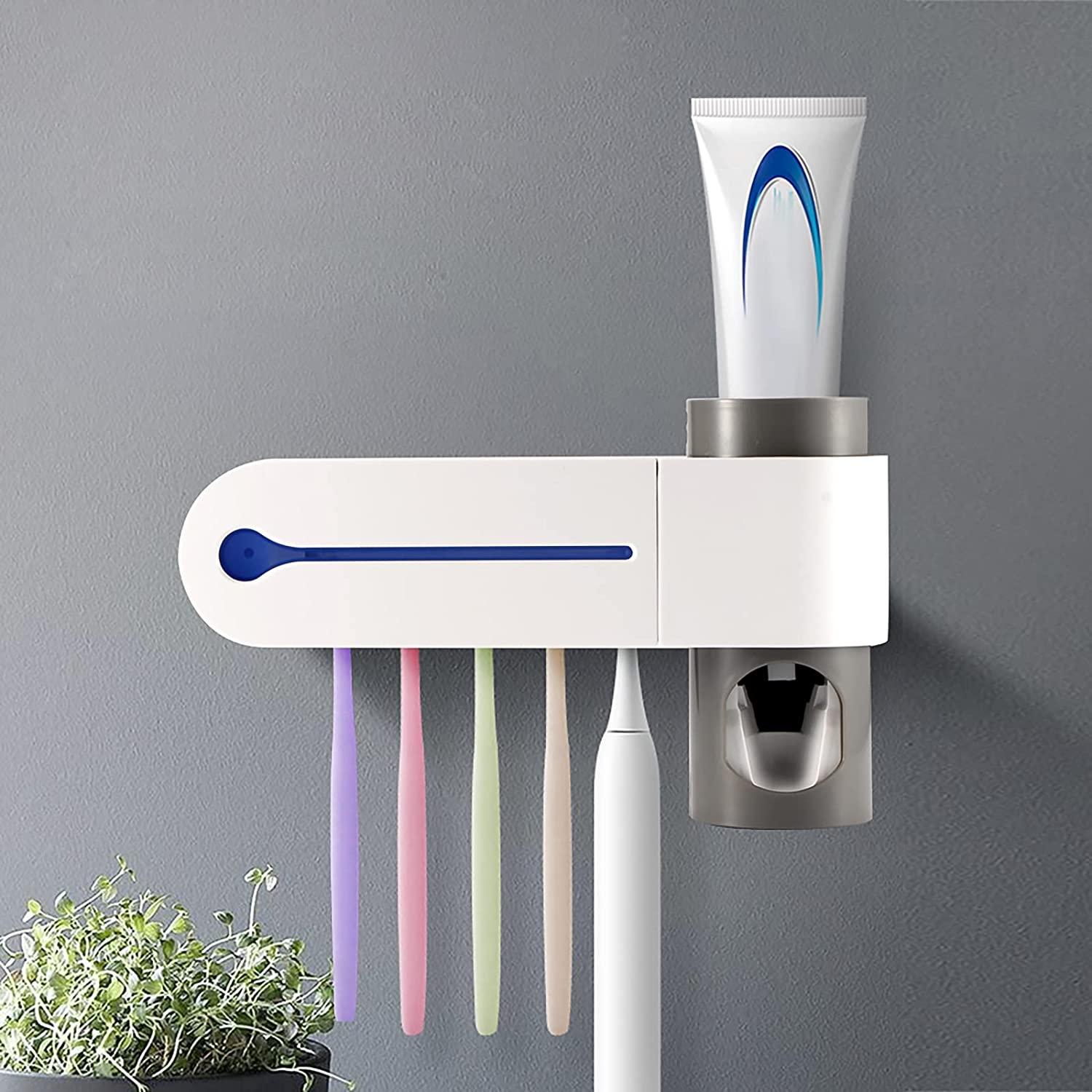 Người giữ bàn chải đánh răng, Bàn chải đánh răng UV Chăm sóc bàn chải đánh răng bằng nước đánh răng cung cấp năng lượng USB cho 5 bàn chải đánh răng