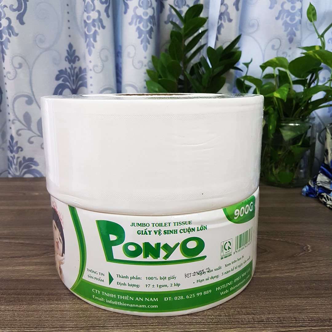 Combo 6 cuộn giấy vệ sinh cuộn lớn 900g PONYO