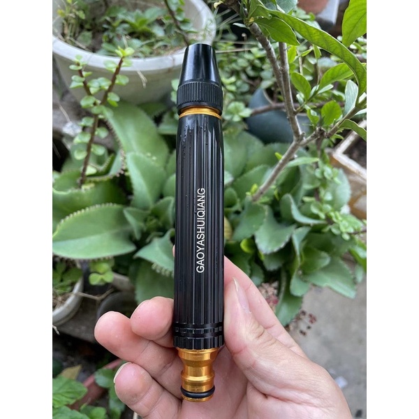 Vòi Xịt Tăng Áp Phun Nước Xịt Rửa Xe Tưới Cây Đa Năng Rửa Sân Vườn Áp Lực Cao Bằng Kim Loại Có Thể Phun Xa Đến 10 Mét