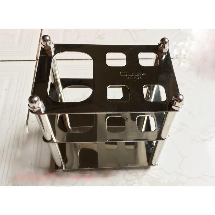 KỆ ĐỂ KEM ĐÁNH RĂNG + BÀN CHẢI INOX 304