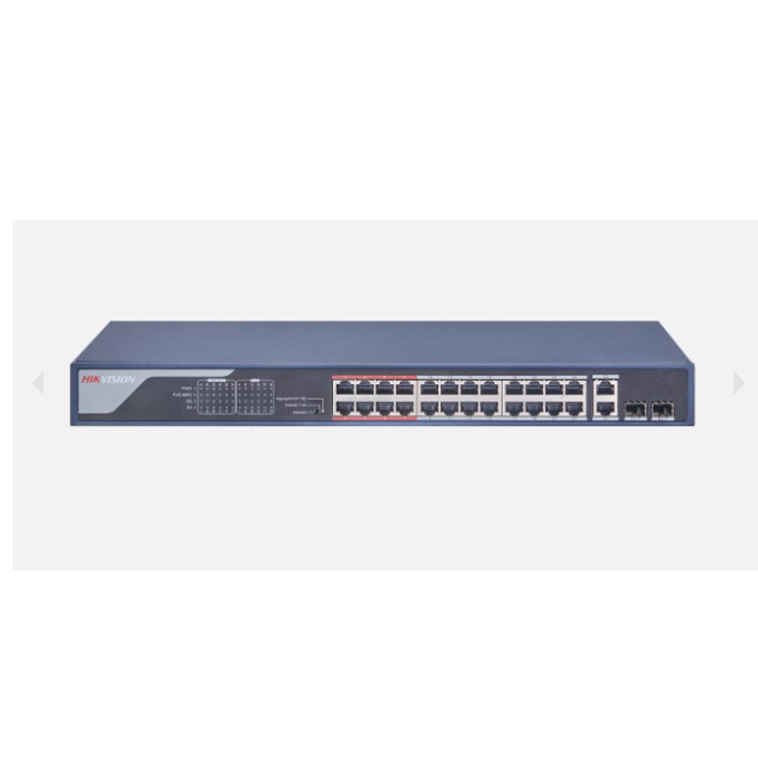 DS-3E0326P-E/M Switch mạng 24 cổng PoE, 1 cổng uplink 1000M, 1 cổng SFP độc lập - SP chính hãng HIK BH 24 tháng