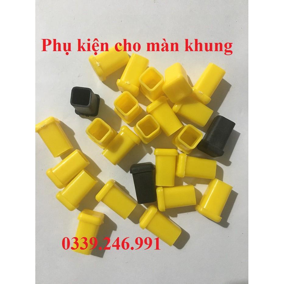 20 nút vuông 12.7 mm bịt hộp chống xước, phụ kiện cho màn khung núm, chụp cao su, nhựa bọc chân ống hộp bộ màn khung