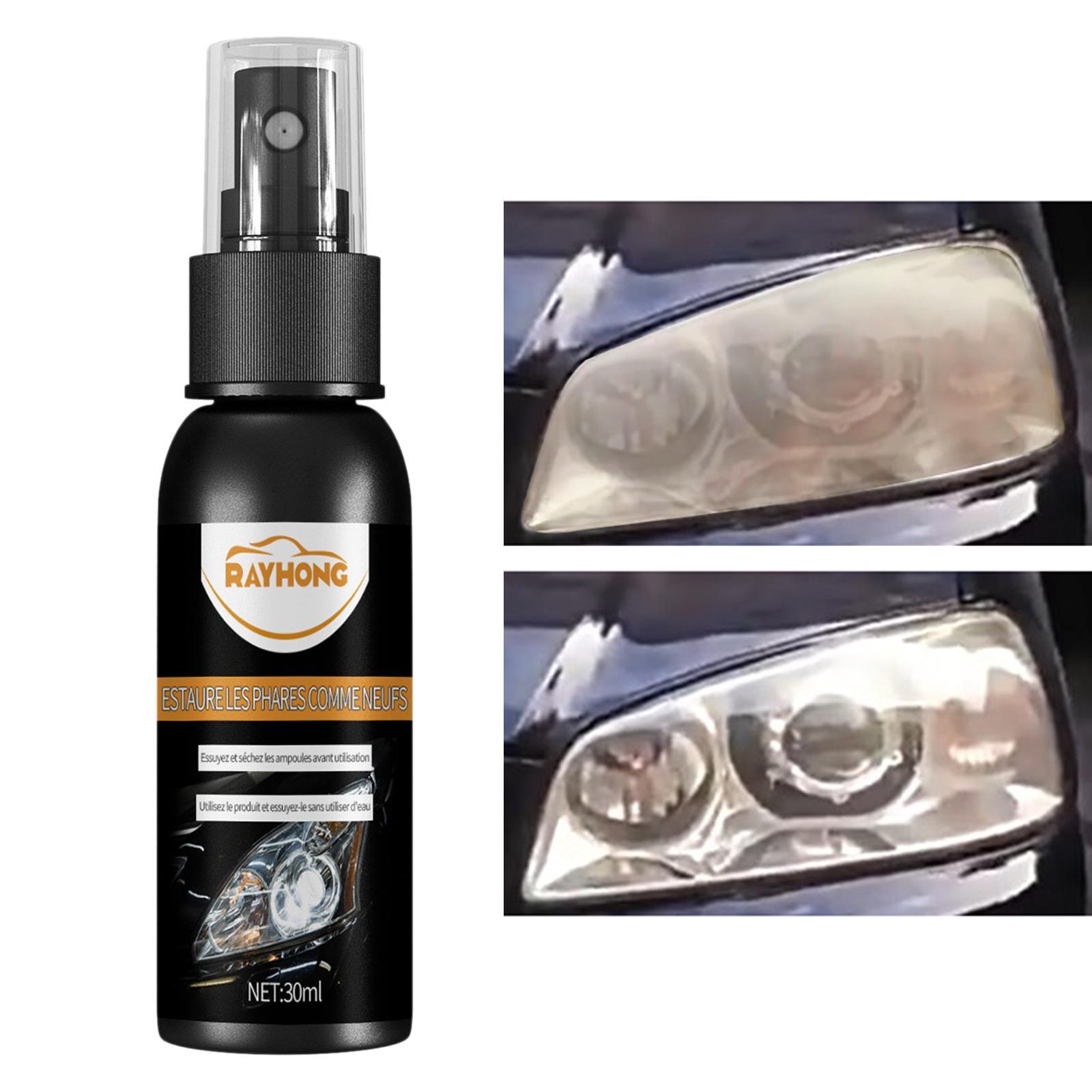 Headlight Repair Fluid Car Headlight Repair Fluid Spray, Headlight Cleaner Restoration Liquid for Repair Matt Yellowed Headlights