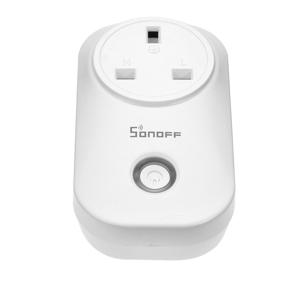 SONOFF S20 ITEAD Wifi Wireless Remote Control Socket Charging Adapter Smart Home Power Socket UK Via Phone App Smart Timer Works with Amazon Alexa and for Google Home/Nest Home Plug