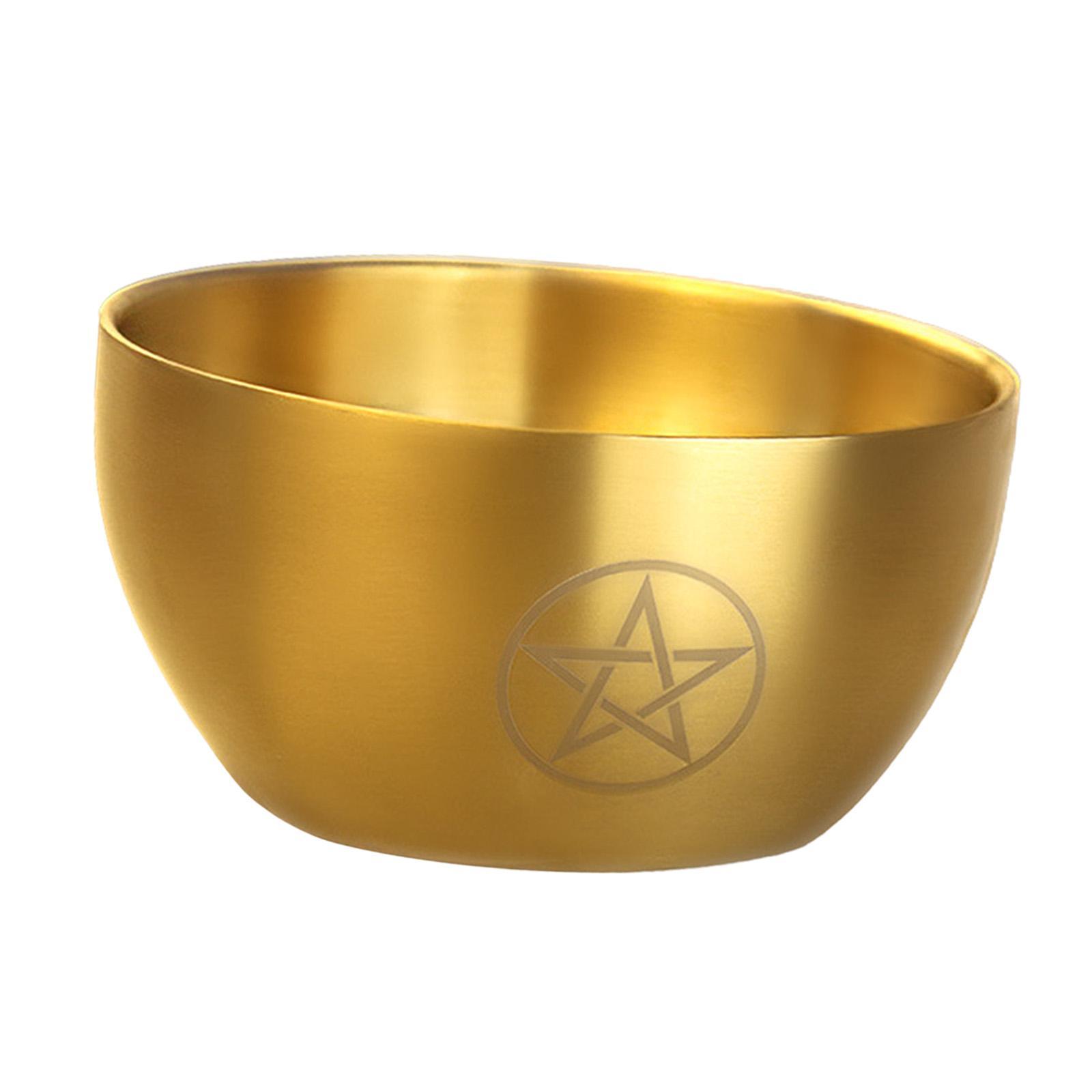 Buddhist Offering Bowl Yoga Meditation Bowl Altar Yoga Decor Buddha Worship Supplies Hand Carved Stainless Steel Tibetan Bowl