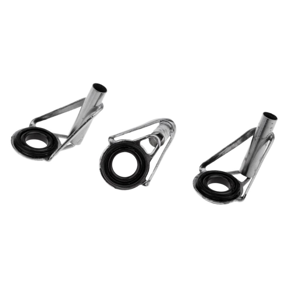 80Pcs/box Heavy Duty Sea Boat Fishing Rod Guides Top Tips Pole Rod Eye Rings