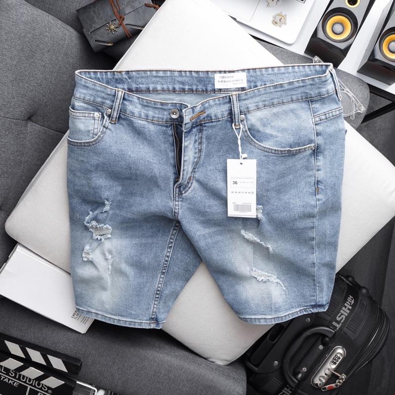 Quần jean nam cao cấp bigsize - Quần short jean nam đẹp xuất xịn co giãn