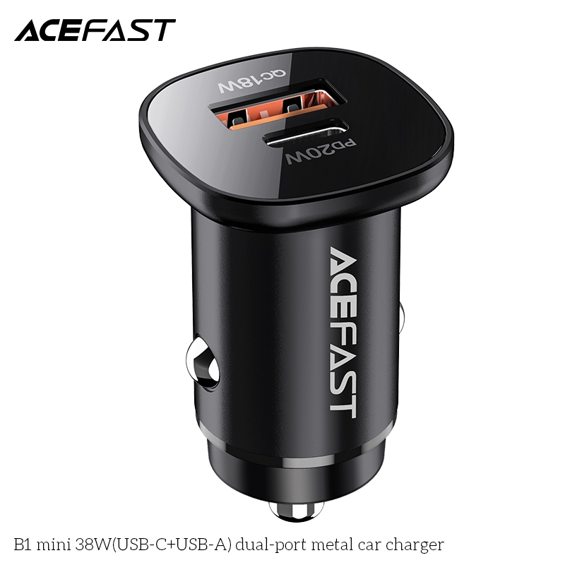 Sạc ô tô Acefast 38W 2 cổng USB-C + USB-A - B1 Hàng chính hãng Acefast