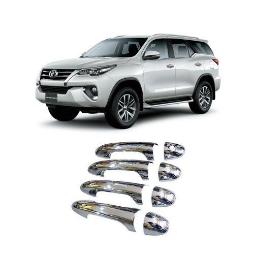 BỘ ỐP TAY, HÕM CỬA MẠ CROM DÀNH CHO XE TOYOTA FORTUNER 2017-2019
