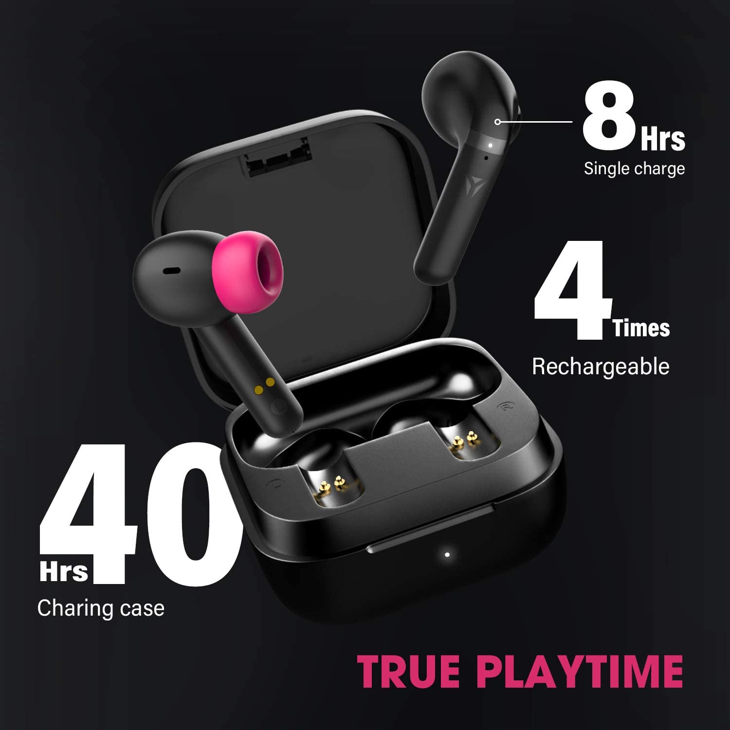 Tai nghe Bluetooth V5.0 True Wireless Earbuds aptX NYZ Apollo 1, nghe đơn hoặc đôi 2 bên tai, chống mồ hôi và