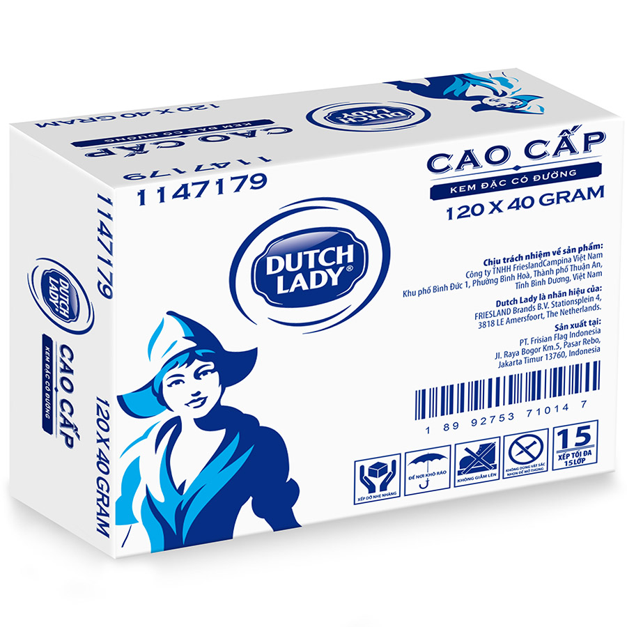 Thùng 120 gói sữa đặc có đường Dutch Lady  (120 gói x 40g)