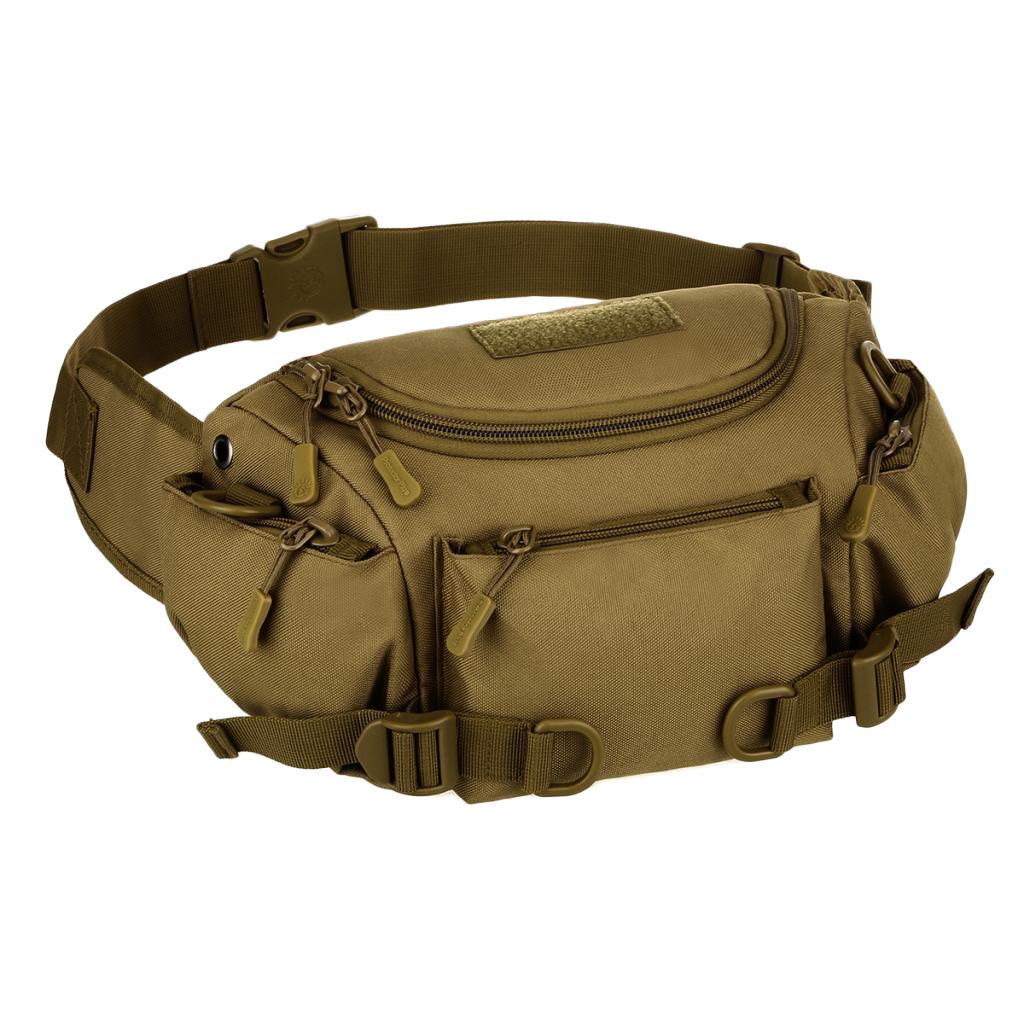 Outdoor Sports Camping Travel Fanny Pack Waist Bag Bum Pouch Coyote