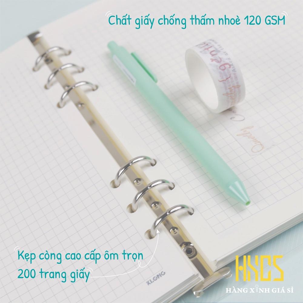 Sổ Còng Sắt A5 Caro Binder File nhựa 100 tờ KLONG MS 99x