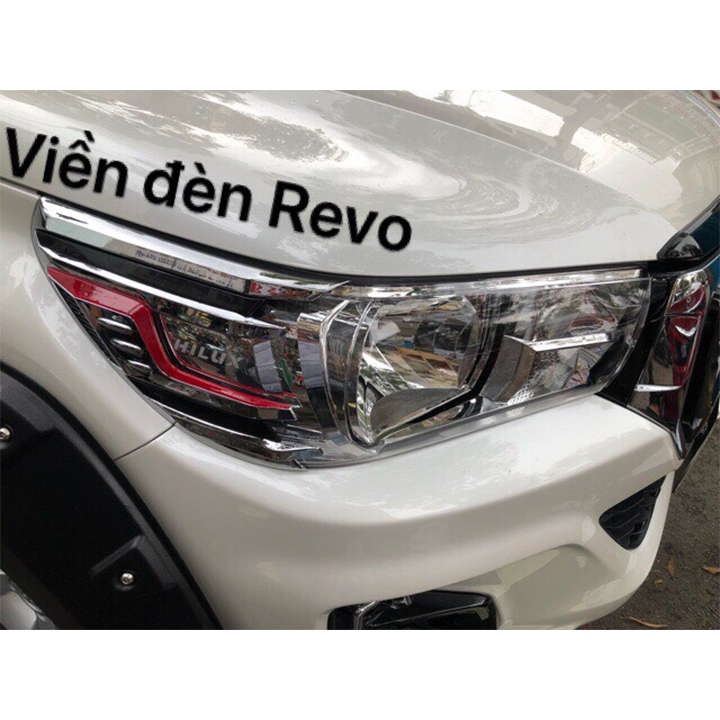 Ốp Viền Đèn Trước Sau Mạ Crom Dành Cho Xe Bán Tải Toyota Hilux