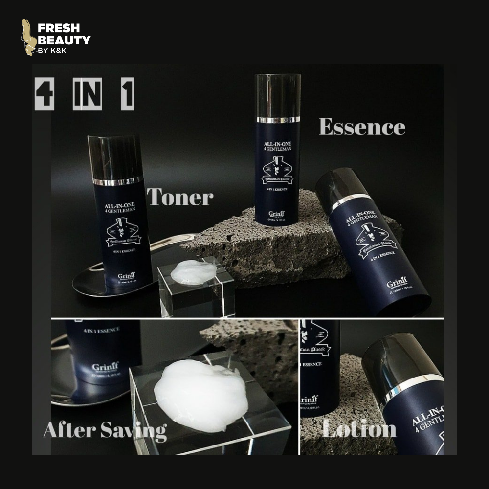 Kem dưỡng trắng da, chống lão hóa, dưỡng ẩm da, giảm thâm nám 4 trong 1 cho nam giới GRINIF All In One 4 Gentleman 120ml